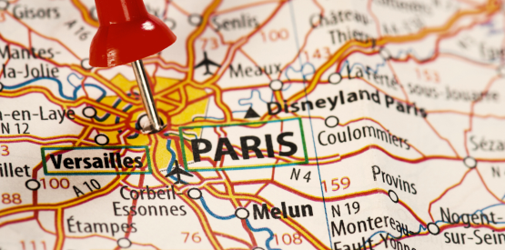 Paris world map pin